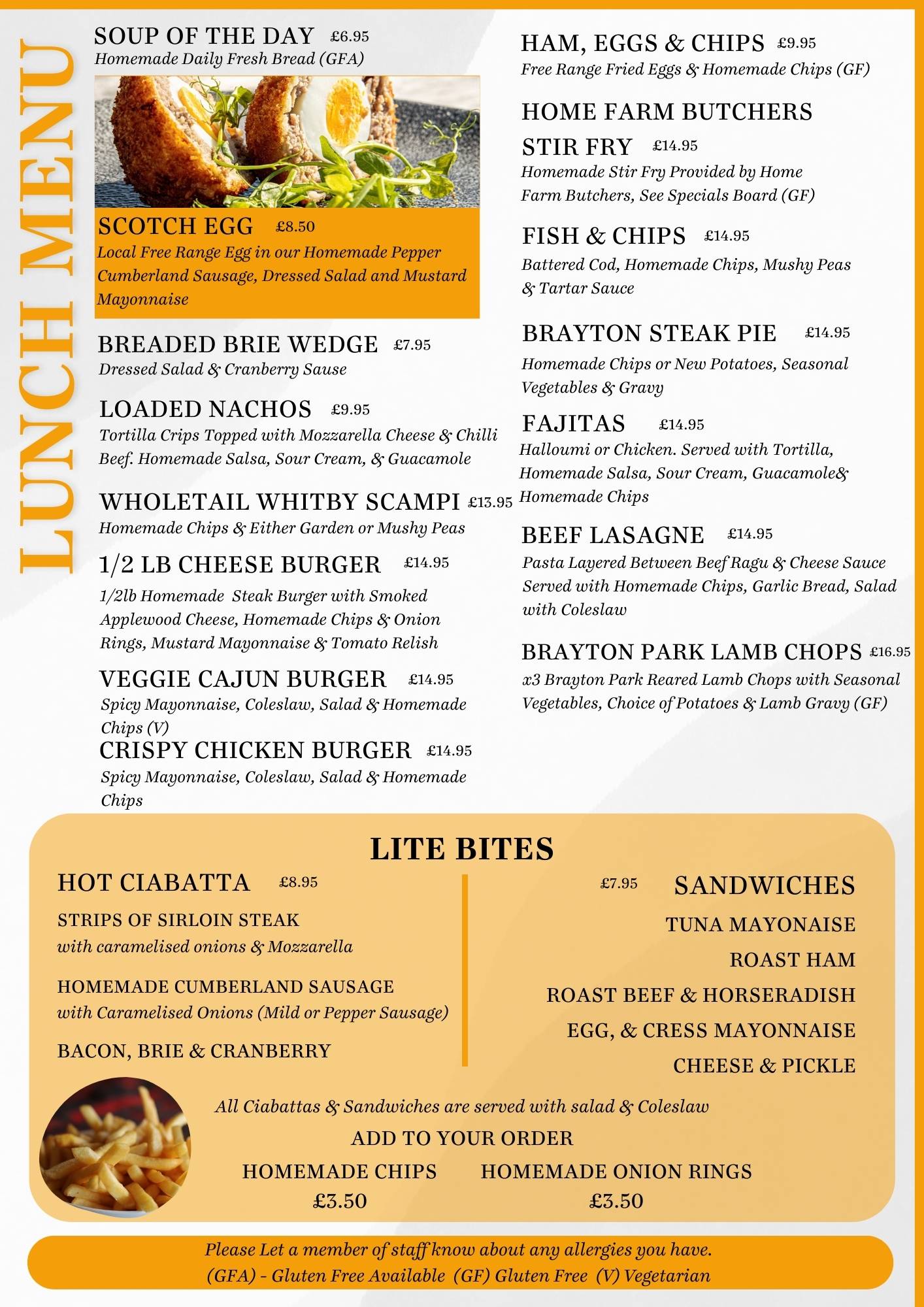 Cumbrian Produce at its Best Lakeside Restaurant Brayton Park